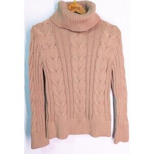 Banana Republic Cable Knit Cowl-Neck Wool Sweater Size S Small Women's (A32)